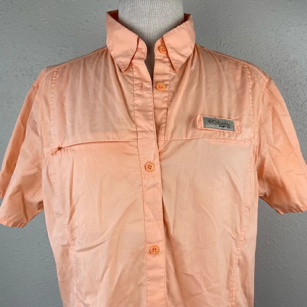 Columbia PFG Vented Button Down Shirt Size L EUC